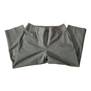 Dana Buchman Capris W Sz 12 Charcoal Gray Straight Leg Business Stretch Pants